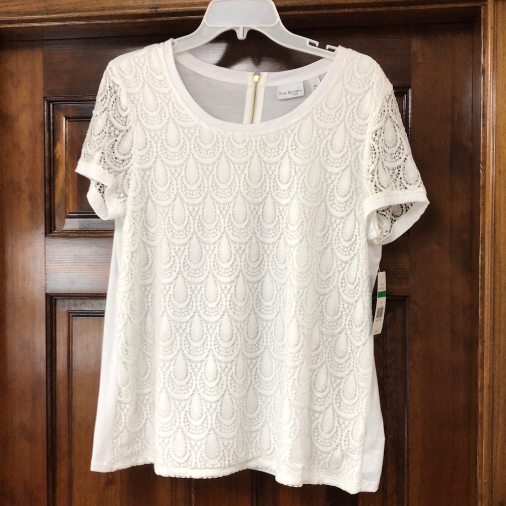 New lacy white top